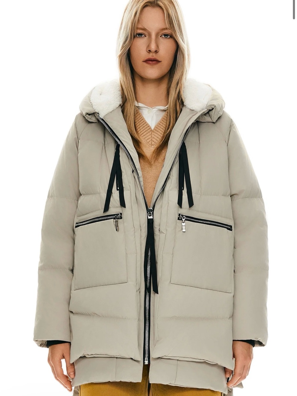 Orolay 092 Universe Women's Thickened Down Jacket in Beige